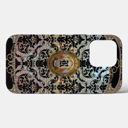 Halleesham Pattern II Elegant Monogram Case-Mate iPhone Case (Achterkant (horizontaal))