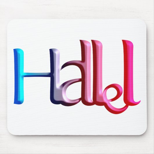 Hallel.png Muismat (Voorkant)