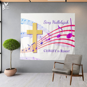 HALLELUJA CHRISTUS IS OPGESTAAN Pasen Wandkleed