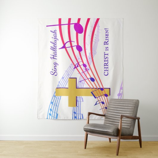 HALLELUJA CHRISTUS IS OPGEWEKT Pasen Wandkleed (In situ)