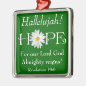 Halleluja! God regeert! Kerstversiering 3 Metalen Ornament (Links)
