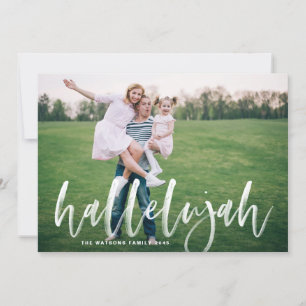 Hallelujah Brush Lettering Overlay kerstfoto Feestdagenkaart