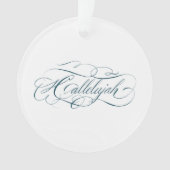 Hallelujah Calligraphy Ornament (voorkant)
