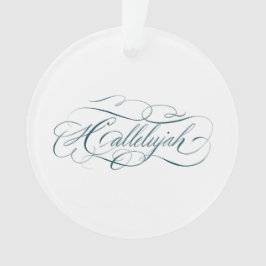 Hallelujah Calligraphy Ornament
