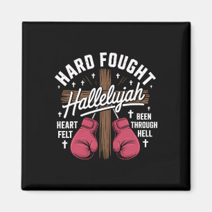 Hallelujah Christelijke Bokshandschoenen Cross Hea Magneet