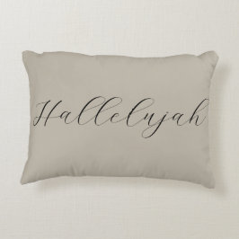 Hallelujah gezegend Minimal Simple Neutral Black Accent Kussen