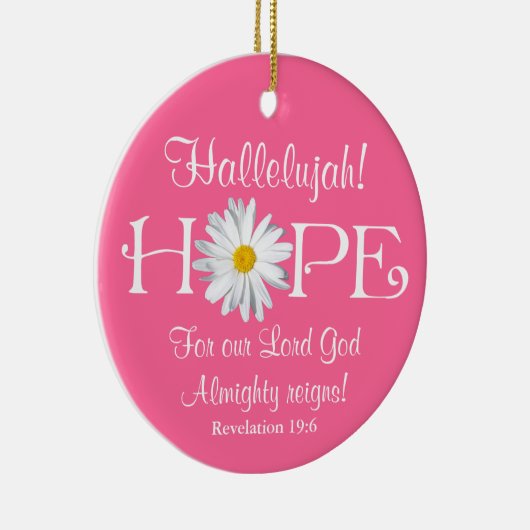 Hallelujah! God reigt! kerstversiering Keramisch Ornament (Rechts)