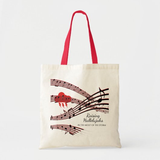 HALLELUJAHS IN DE STORM AANGEPAST TOTE BAG (Voorkant)