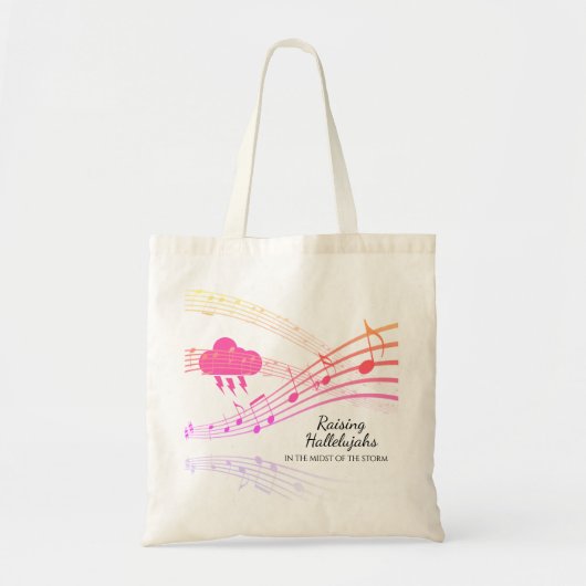 HALLELUJAHS IN DE STORM AANGEPASTE PINK TOTE BAG (Voorkant)