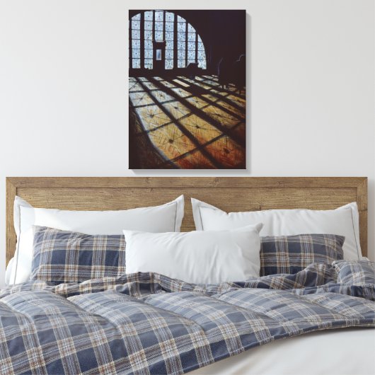 Hallen van vrijheid, Ellis Island Canvas Afdruk (Insitu (Slaapkamer))