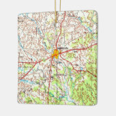 Halletsville TX Topo Map Keramisch Ornament (Links)