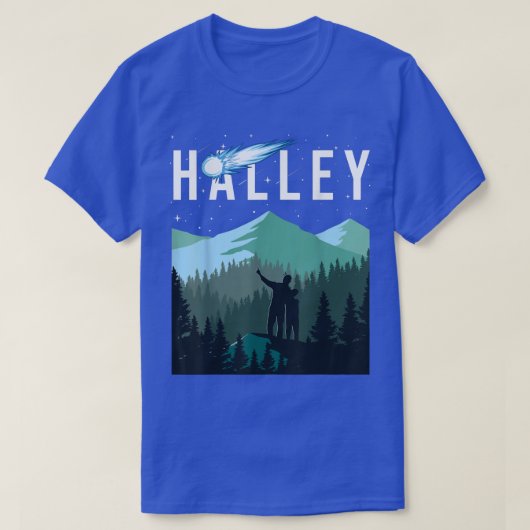 Halleys Comet Night Sky Solar System Space Astrono T-shirt (Design voorkant)