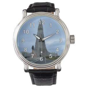 Hallgrimskirkja Church Cathedral Reykjavik IJsland Horloge