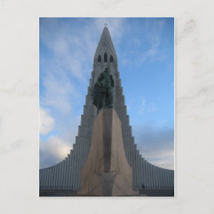 Hallgrímskirkja, Reykjavik, IJsland Briefkaart