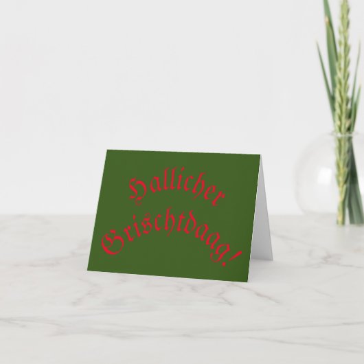 Hallicher Grischtdaag ! Carte de Noël (Devant)