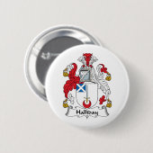 Halliday Family Crest Ronde Button 5,7 Cm (Voorkant /achterkant)