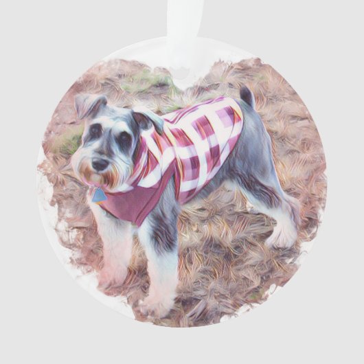 Hallie's Ornament, Mini Schauzer Ornament (voorkant)