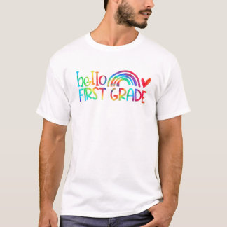 hallo 1 studente regenboogstudent terug naar SC T-shirt