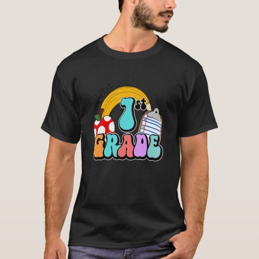 Hallo 1e klas terug naar school leraar student app t-shirt (Voorkant)