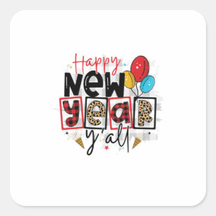 hallo 2022 Gelukkig nieuwjaar Vierkante Sticker