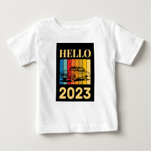 hallo 2023 - COLORFUL VINTAGE CAR - NIEUW JAAR 202