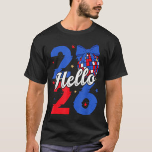 Hallo 2026 Gelukkig Nieuwjaar 2026 Oud en Nieuw Fe T-shirt