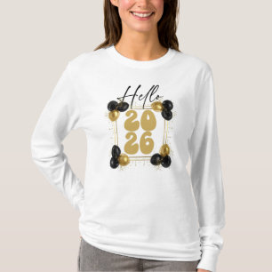 Hallo 2026, Gelukkig Nieuwjaar T-shirt