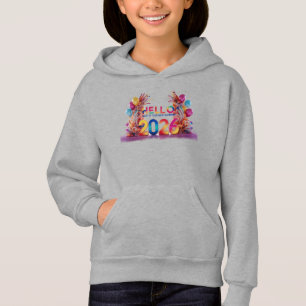 Hallo 2026 Leuk 3D Feest Kinderen Pullover Hoodie