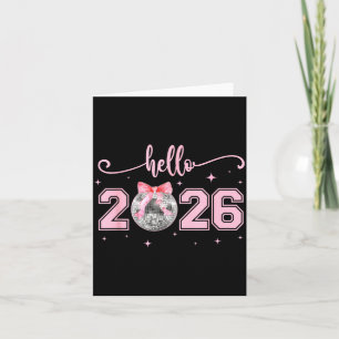 Hallo 2026 Schattige Nk Boog 2026 Oud en Nieuw Fee Kaart