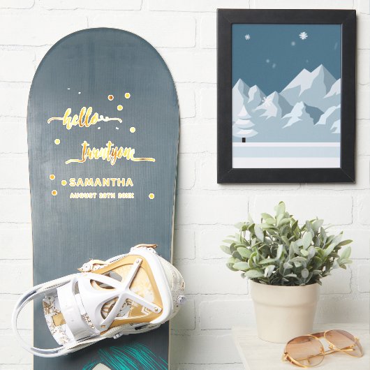 hallo 21e verjaardag sticker (Snowboard)