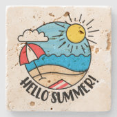 HALLO 2 STENEN ONDERZETTER (Voorkant)