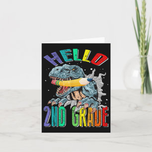 Hallo 2e klas dinosaurus terug naar school kaart