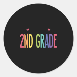 Hallo 2e klas eerste schooldag welkom terug t ronde sticker