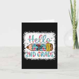 Hallo 2e klas terug naar school 2e klas student kaart