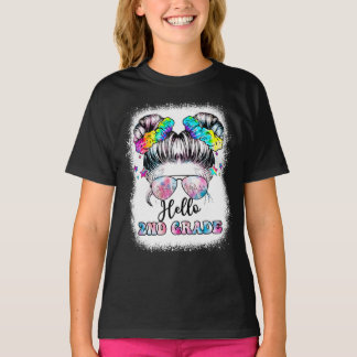 Hallo 2nd Grade Messy Hair Terug Naar School T-Shi T-shirt