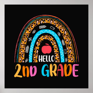 Hallo 2nd Grade Terug naar School Poster