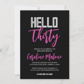 hallo 30 e verjaardag uitnodiging (Voorkant)