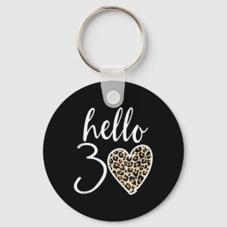 Hallo 30 Geschenken Hart Luipaard 30 Jaar Feest 30 Sleutelhanger