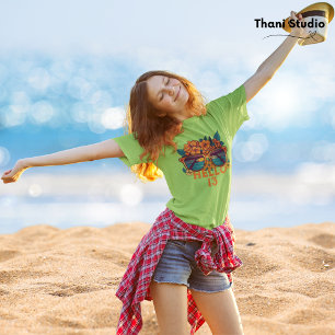 Hallo 3 Tropische Retro Zomerverjaardag T-shirt