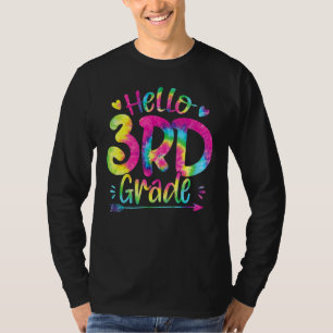 Hallo 3e klas leerkrachten Studenten Tie Dye terug T-shirt