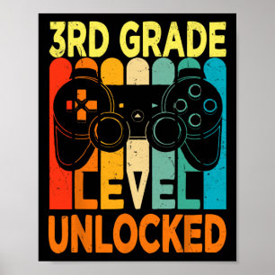 Hallo 3e klas niveau ontgrendeld videospel Byck To Poster