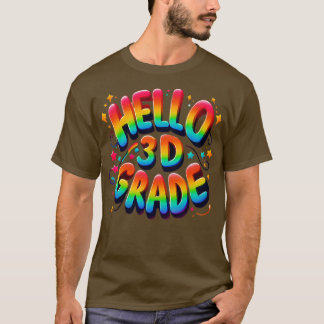 Hallo 3e klas regenboogluipaard terug naar school  t-shirt