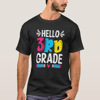 Hallo 3e klas Rocks Terug naar school Leraar Kinde T-shirt