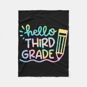 Hallo 3e klas Tie Dye Leraren Kinderen Terug naar Fleece Deken