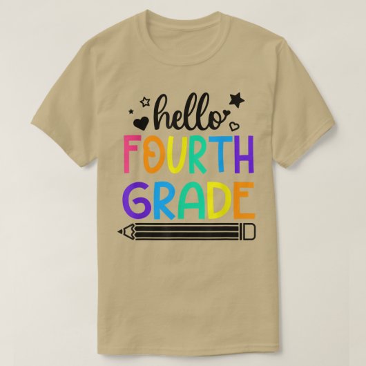hallo 4e graad Terug naar schoolkleding voor meisj T-shirt (Design voorkant)