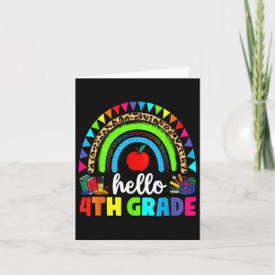 Hallo 4e klas regenboog terug naar school eerste d kaart