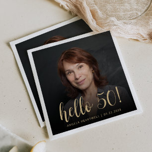 Hallo 50 vijftigste verpartij foto servet