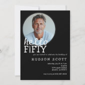 hallo 50e verjaardag partij kaart (Voorkant)