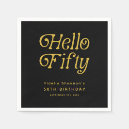 hallo 50e verjaardag van de 50e verjaardag van de servet