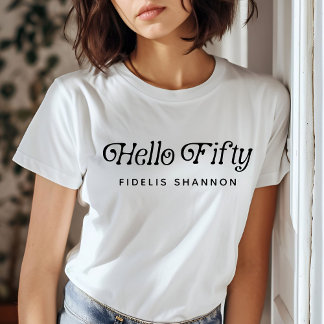 hallo 50e verjaardag van de 50e verjaardag van de t-shirt